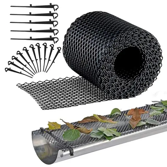 Érekőr -Őr Levelekből A Mesh Ereszcsatorna -Biztosíték 15 Cm X 6M -Es Eltömődő Képernyő Könnyen Telepíthető Az Ágaktól - Image 5