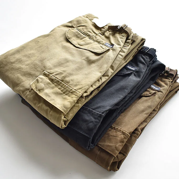 American Loose Straight Tube Canvas Verschleißfeste Arbeitshose Herren-Fallschirmjägerhose mit mehreren Taschen, strapazierfähig, lässig, lang – Detail 23