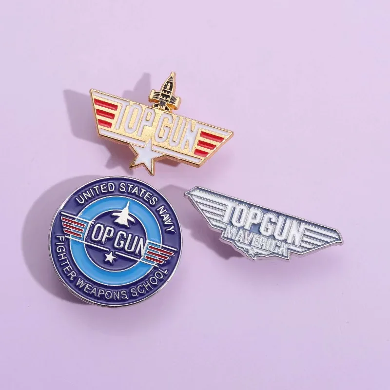トップガン　マーヴェリック　ピンズ Top Gun Maverick Enamel Pins Military Battleships Navy Logo