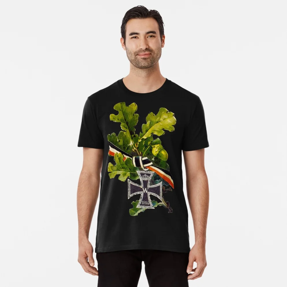 

The German Empire Medal Oak Leaves 1914 Iron Cross T Shirt. New 100% Cotton Short Sleeve O-Neck Casual T-shirts Size S-3XL