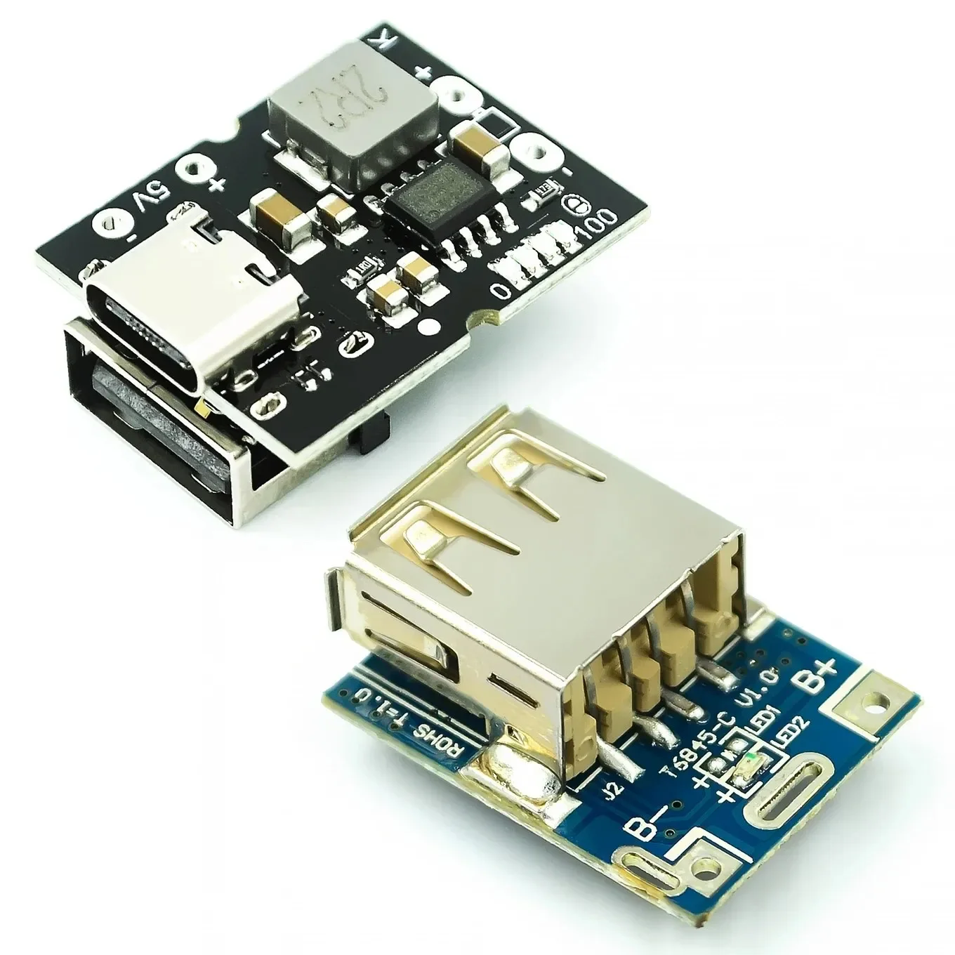Type-C USB 5V 2A Boost Converter Step-Up Power Module Lithium Battery Charging Protection Board LED Display For DIY Charger step up converter step up module usb converter battery protection board usb charger battery protection module battery charger module electronic component