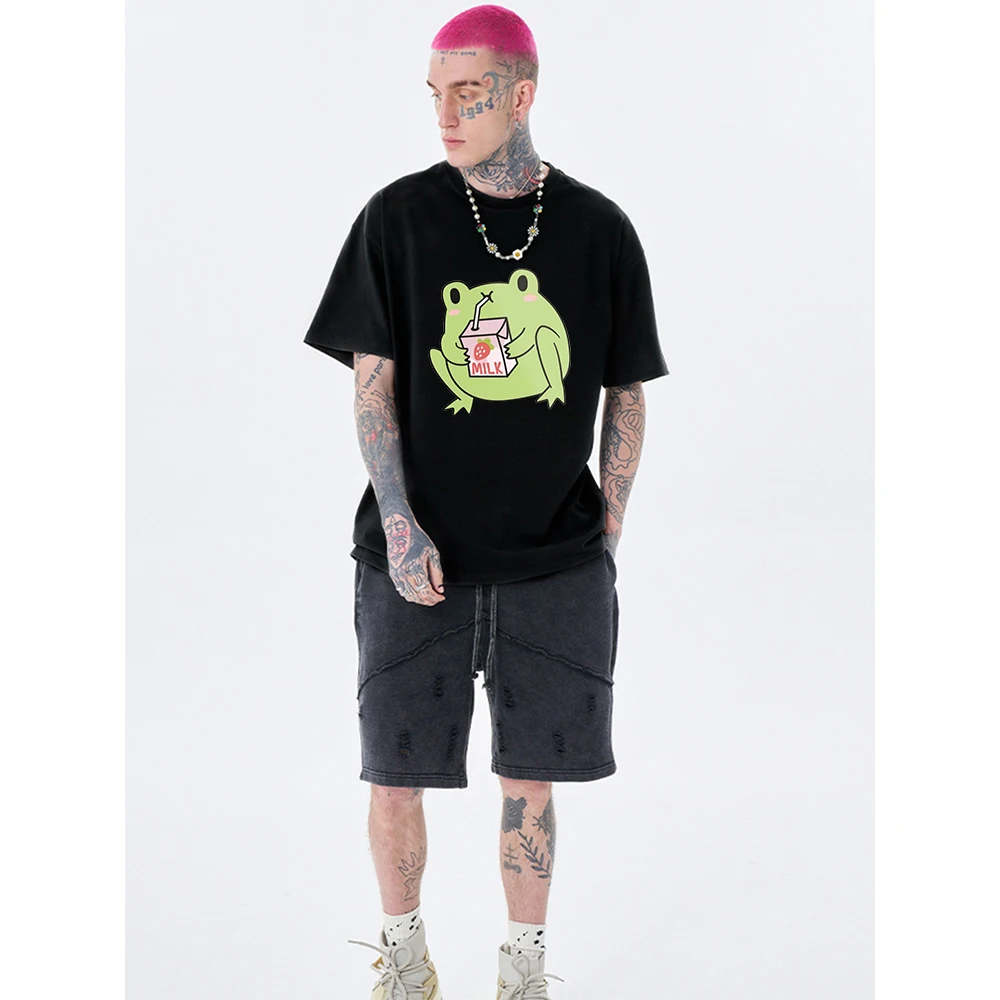 

100% Cotton T-shirts For Men 2023 Oversized Basic T Shirt Drop-Shoulder Tshirt Streetwear Tops Tee K2Y
