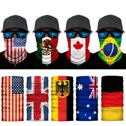 National Flag Bandana Men Scarf Cycling Face Mask Seamless Neck Gaiter Headband Balaclava Tube Face Shield Neckerchief Headwear