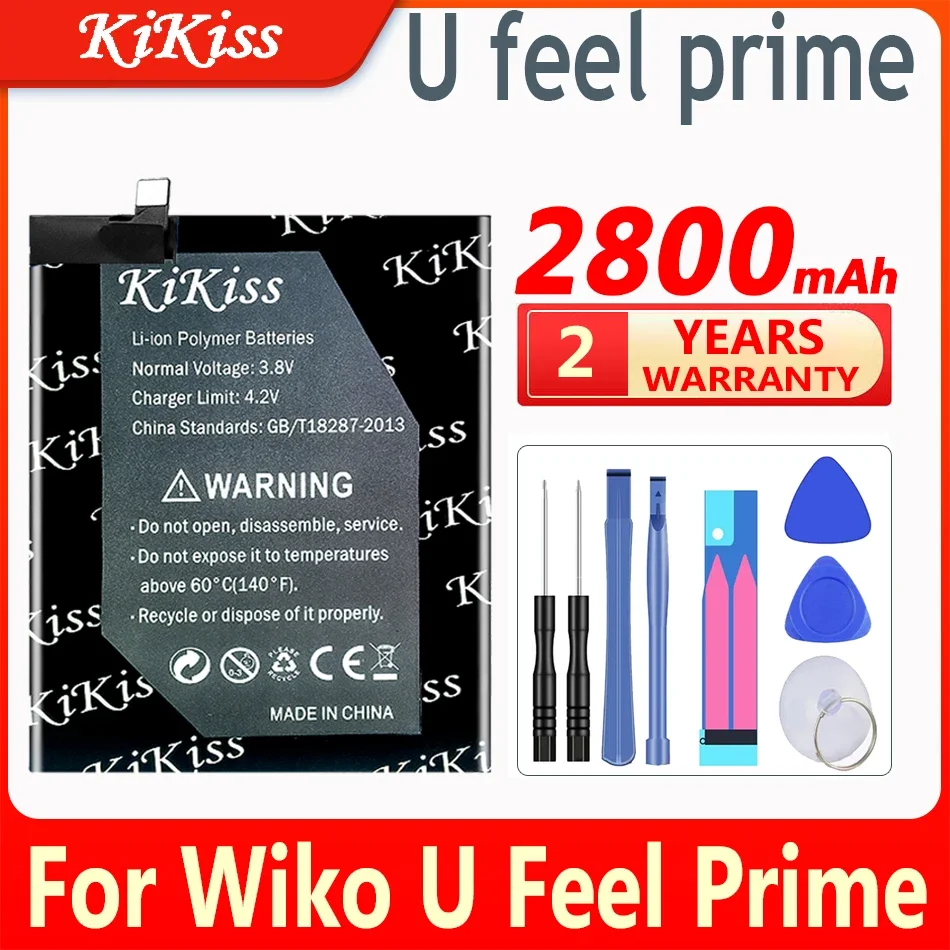 

KiKiss 2800mAh Battery TLP16L08 for WIKO 9692,U Feel Prime Battery Batteria