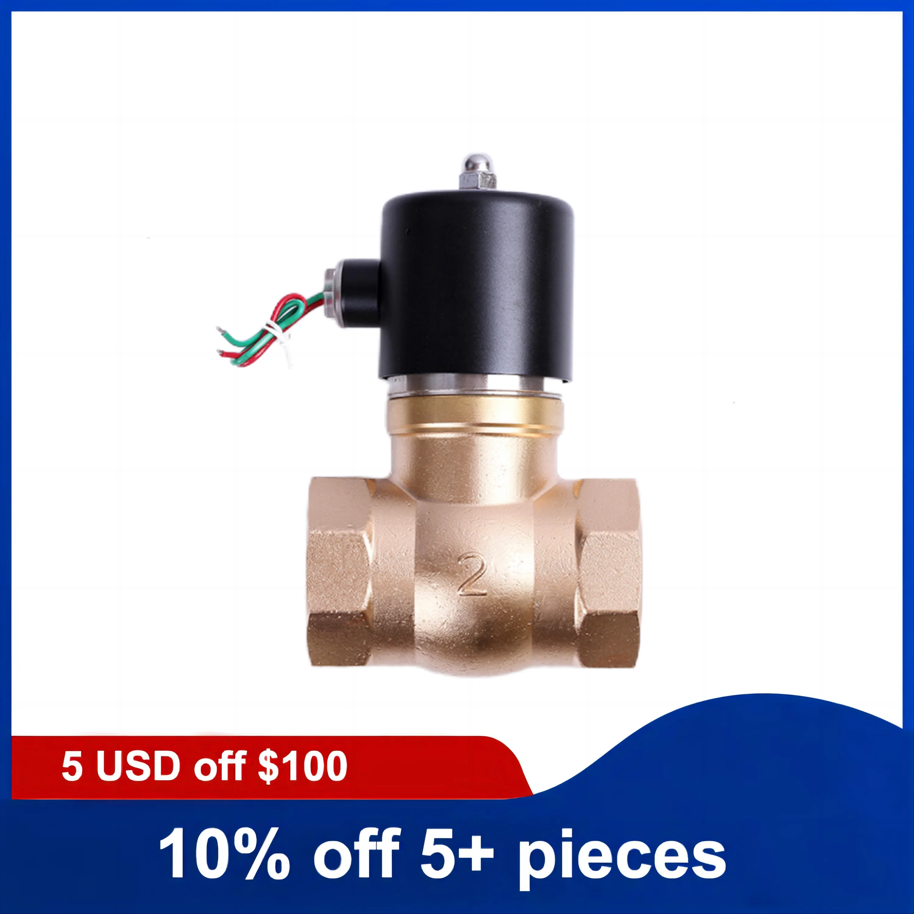 

2 inch Brass Normally Closed Solenoid Valve 220V 24V 200 Degree High Temperature Steam Solenoid Valve