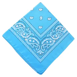Vintage Wine Red Hip Hop Hair Scarf - Unisex Retro Accessory (Sky blue)
