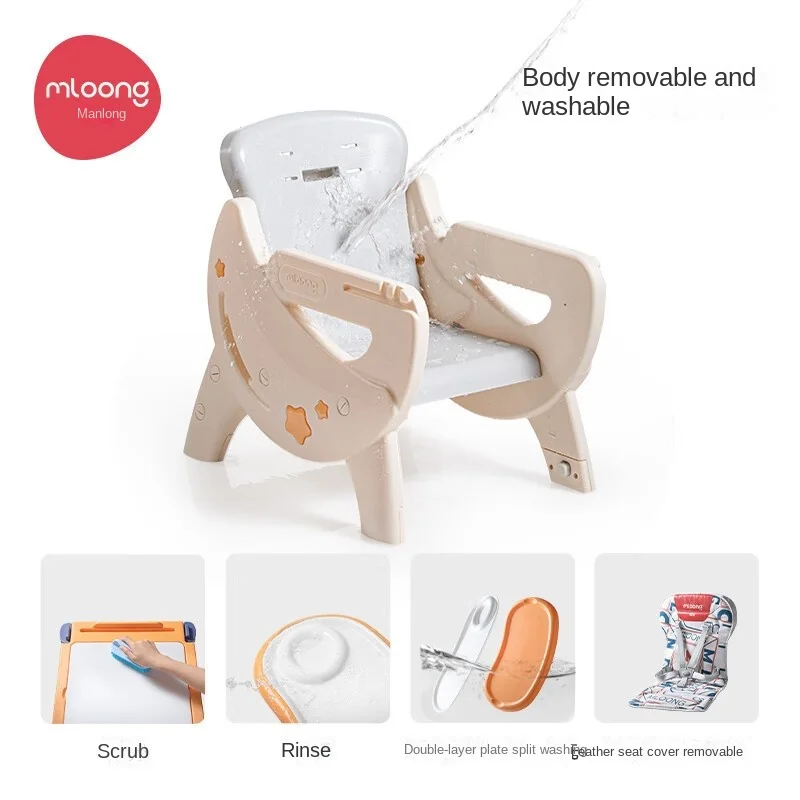 LAZYCHILD Children's Dining Chair Home Learning Chair Baby Growth Eating Learning Baby Versatile Dining Silla Bebe