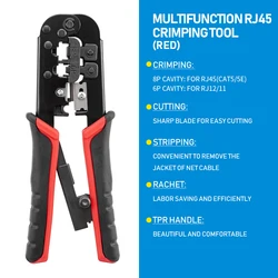 Versatile Ethernet Network Cable Crimper, Cutter, and Stripper Tool (Basic Tool)