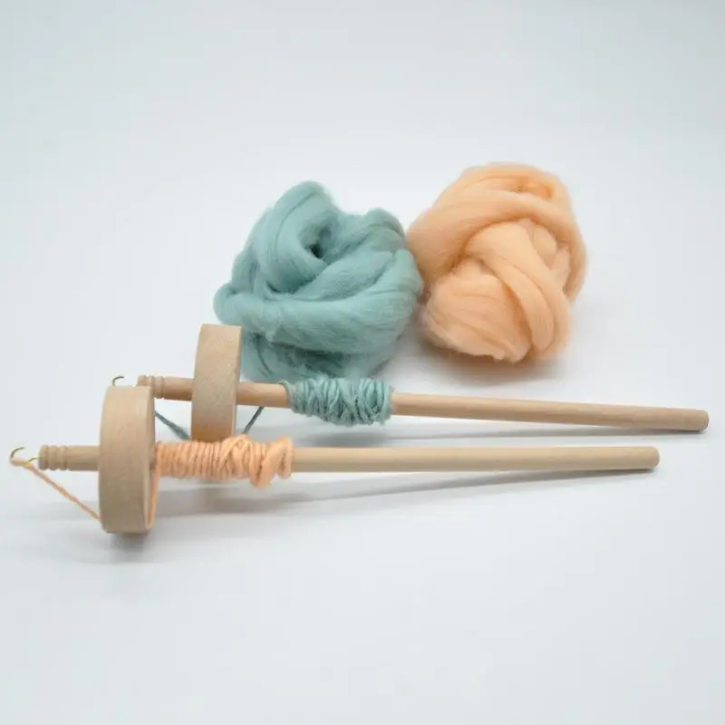 Yarn Spindle Top Whorl Drop Spindle Ergonomic Carved Design Yarn Spinner  For Beginners Professionals Sewing Weaving Spinning