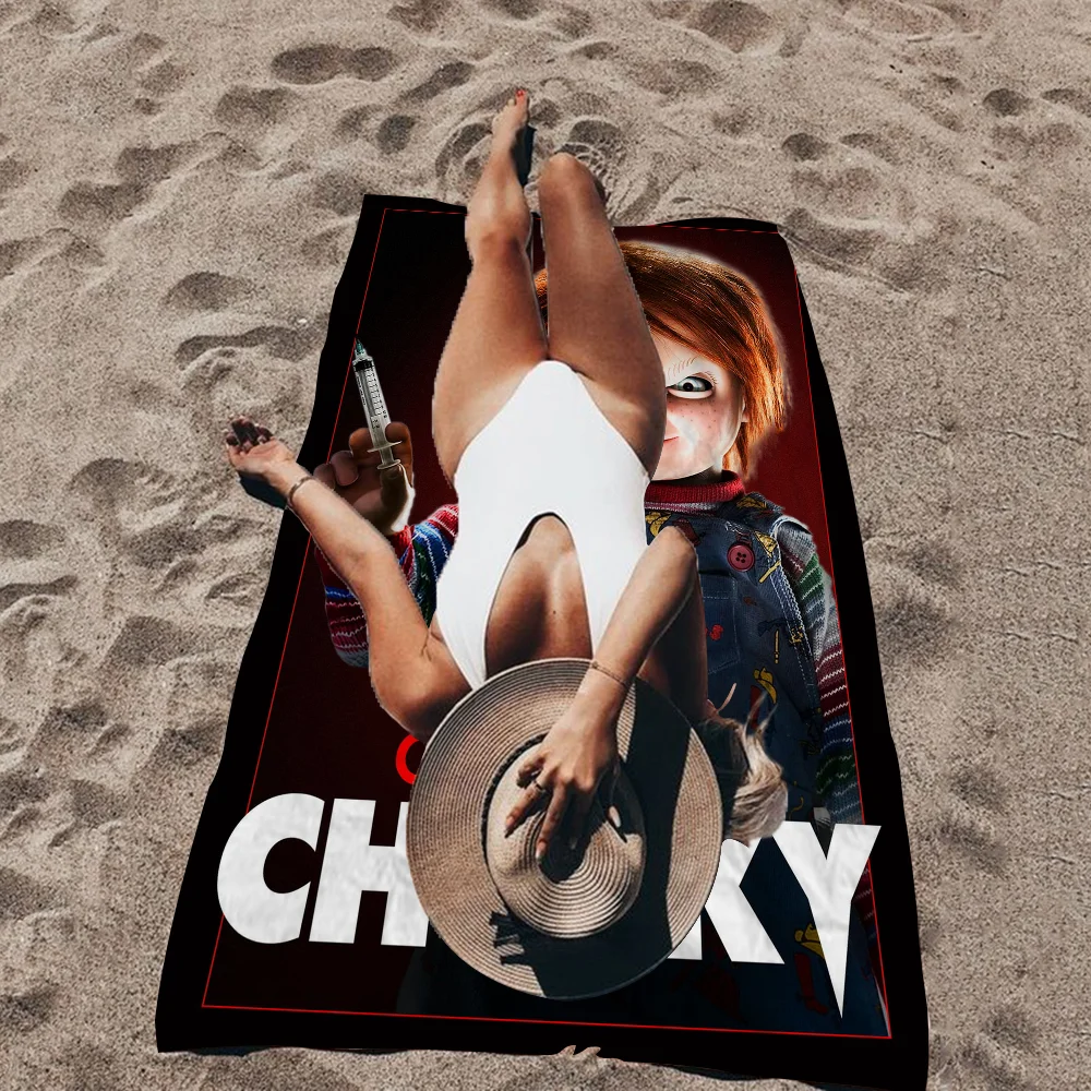 B-bride of C-chucky Beach Towel For Kids Personalized Bath Towel Pool Towel Vacation Gift Picnic Towel Party Gift 4