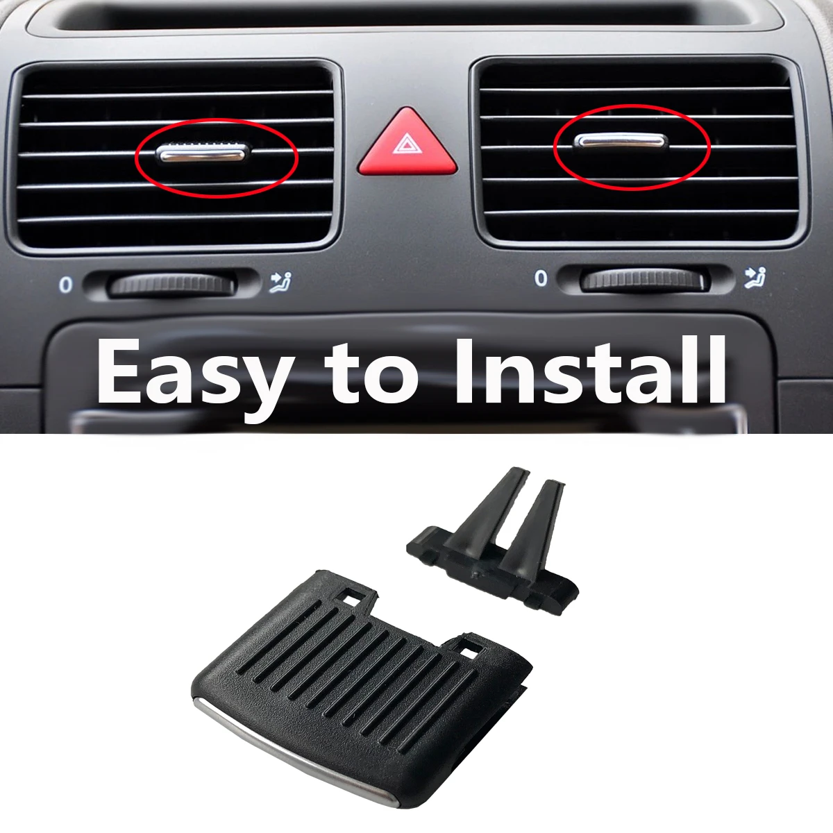 Interior AC Dashboard Air Vent Slide Tab Clip Grill Trim For VW Golf MK5 GTI R32 Rabbit Jetta 5 A5 2006-2012 1K0819703 1x/4x/6x