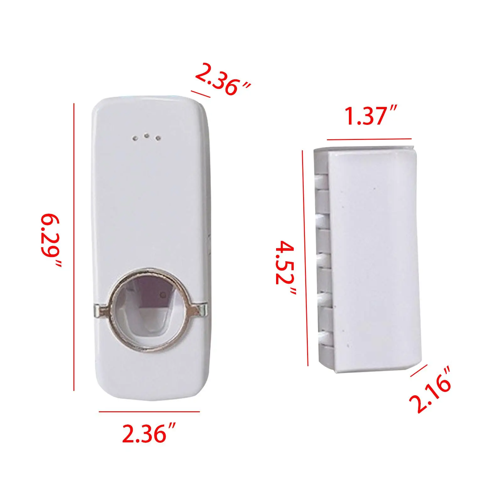 Toothbrush Holder and Toothpaste Dispenser Hands Free for Washroom Bathroom