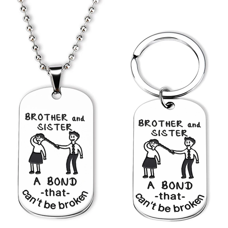 Lustige Schwester Und Bruder Keychain Halskette Graduation Geschenk Brother In Gesetz Geschenke Von Schwester In Gesetz Geburtstag Geschenk Von Großen schwester
