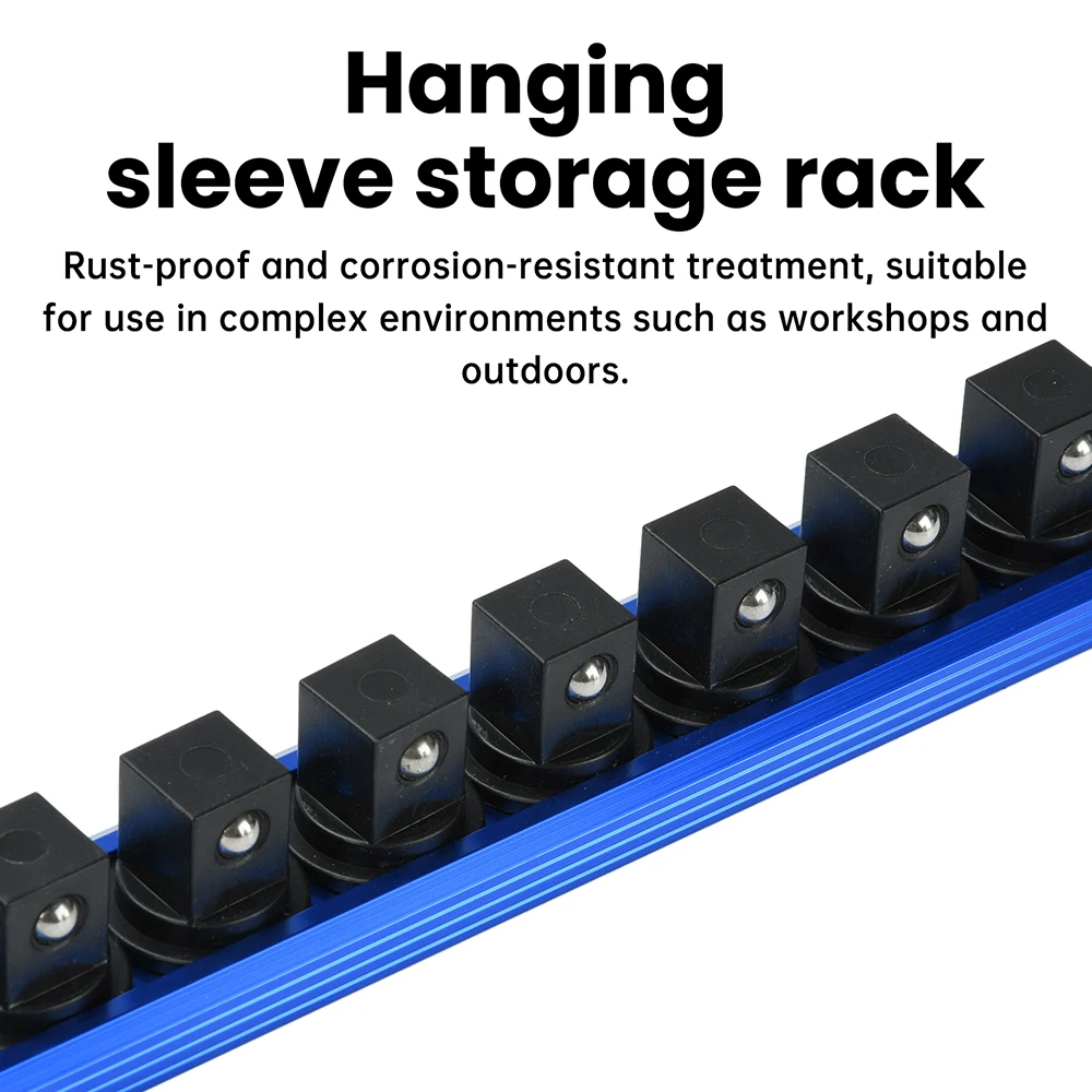 360° Swivel Magnetic Socket Holder - Heavy Duty Aluminum Alloy Tool Organizer