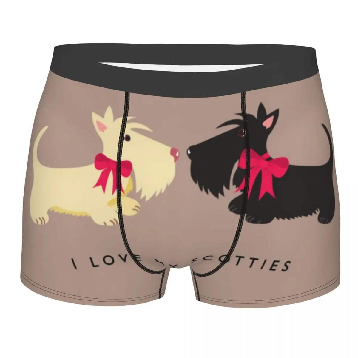 

Male Sexy I Love My Scotties Underwear Boxer Briefs Men Breathbale Shorts Underpants
