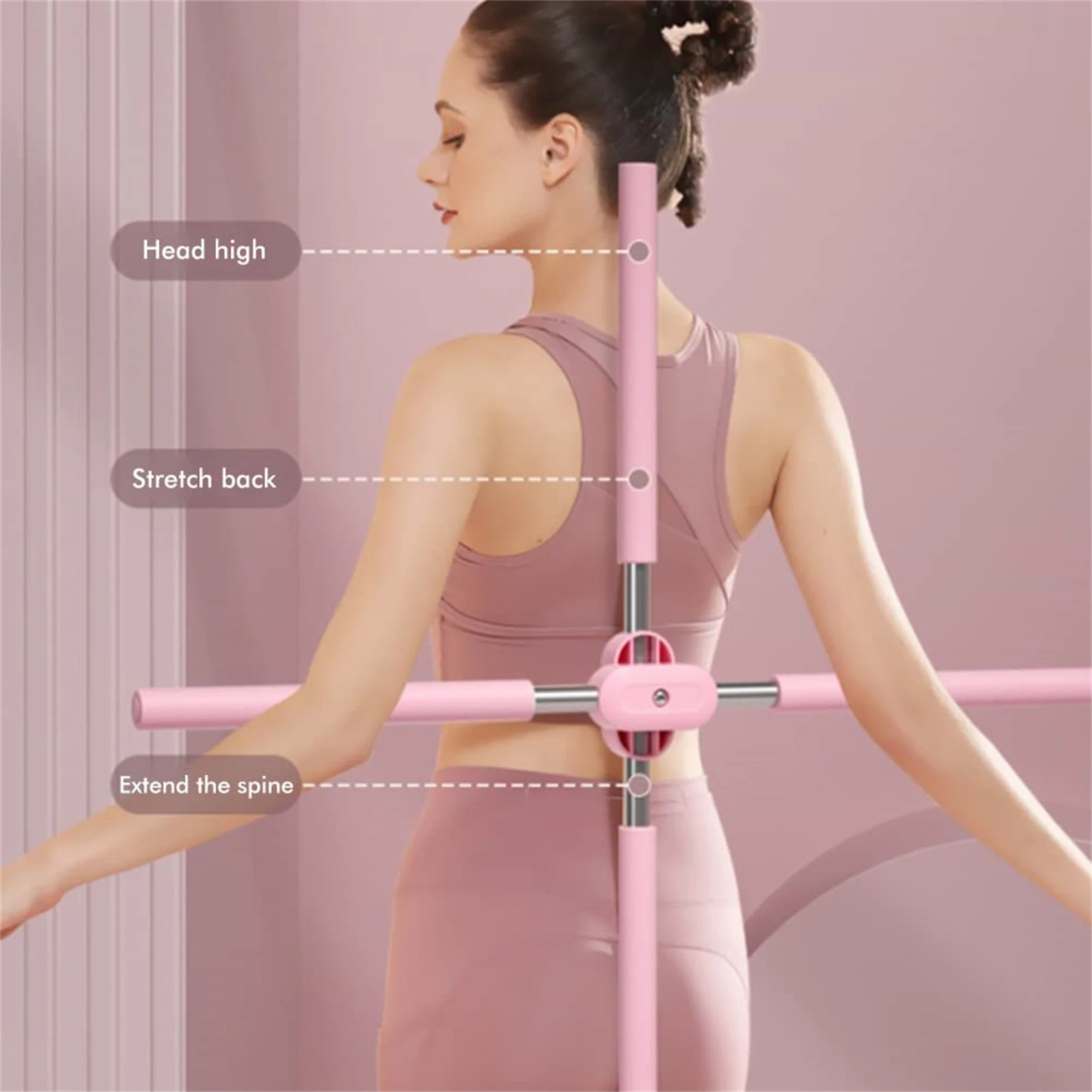 Yoga Sticks Stretching Tool Adjustable Exercise Stick For Hump Back Correction Training Cross Sticks Home Fitness Equipment For 2