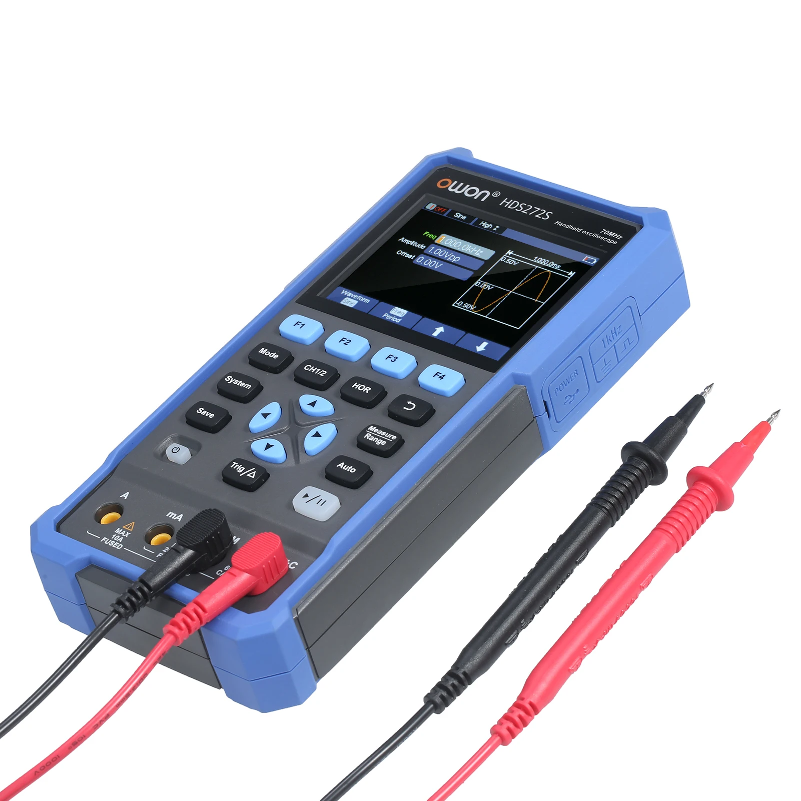 Owon Oscilloscope Multimeter Hds272s Waveform Generator 2ch 70mhz
