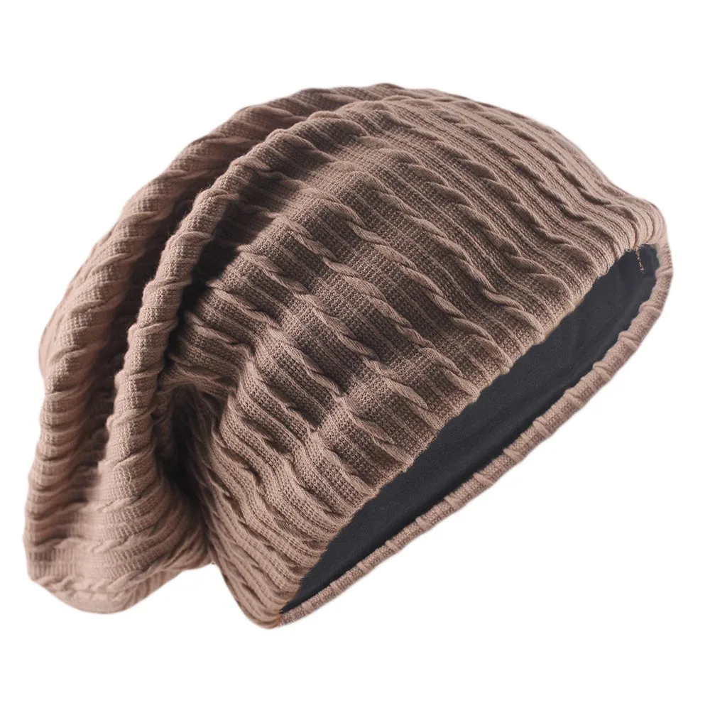 Neue Herbst Erwachsene Männer Frauen Warme Stricken Skullies Mützen Mode Weiche Außen Gestreiften Weiblichen Hut Für Mädchen Komfortable Motorhaube – Detail 7