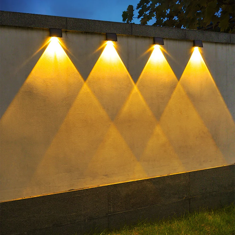 

LED Solar Garden Lighting Outdoor Waterproof Solar Powered Lamp Super Bright Villa Balcony Courtyard Stairs Fence Wall Light