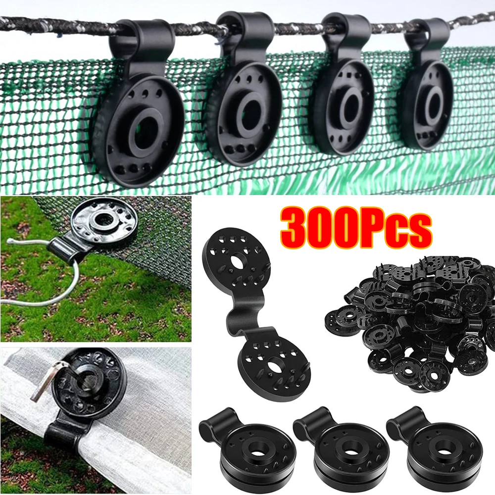 

30-300Pcs Shade Cloth Lock Grip Mini Garden Agricultural Net Clips Round Reusable Lightweight Easy To Install Gardening Supplies