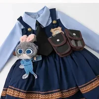 Robe de princesse Zootopia Judy lapin officier de Police robe Lolita dérivés d'animation enfants Cos vêtements cadeaux pour filles 1