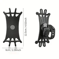360 Rotatable Mobile Phone Bicycle Motorcycle Holder Bike Safe Bracket Silicone Support Silicone Pull Type For All Phone Stand 3