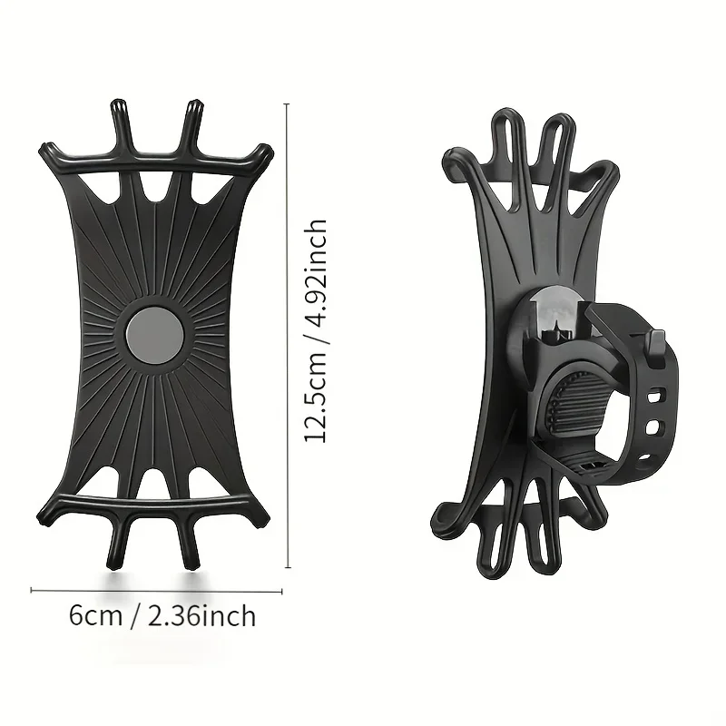 360 Rotatable Mobile Phone Bicycle Motorcycle Holder Bike Safe Bracket Silicone Support Silicone Pull Type For All Phone Stand