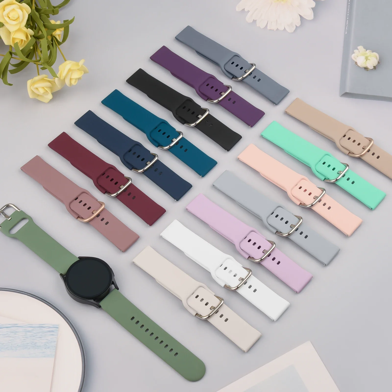 Silicone Sport Watch Band - 20mm Strap
