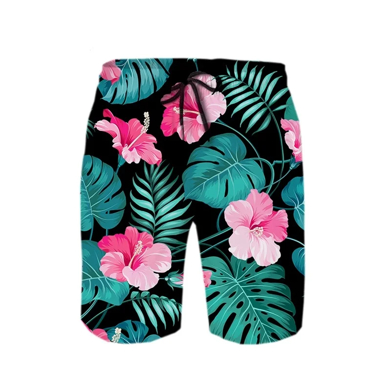 

Hawaiian Beach Shorts Tropical 3D Print Coconut Palm Tree Short Pants Men Surf Board Shorts Unisex Quick Dry Summer Swim Trunks