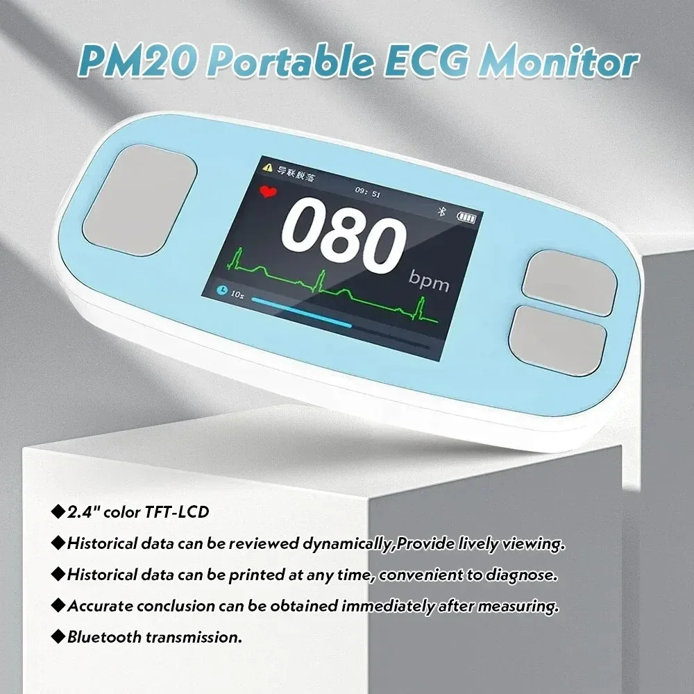 Digital ECG Holter Monitor Bluetooth App EKG Heart Rate Monitor Wireless Machine 6 Lead EKG M&aacute;quina ecg monitor