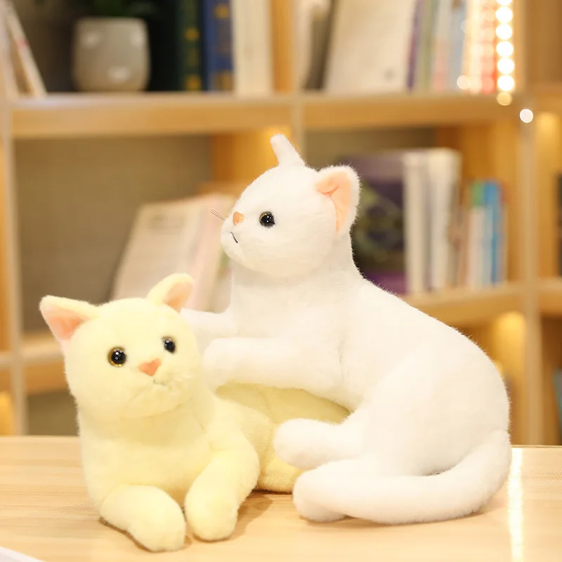 

Simulation Cat Plush Toys Cute Pet Black Cat Doll Stuffed Animal Children Home Decor Baby Gifts