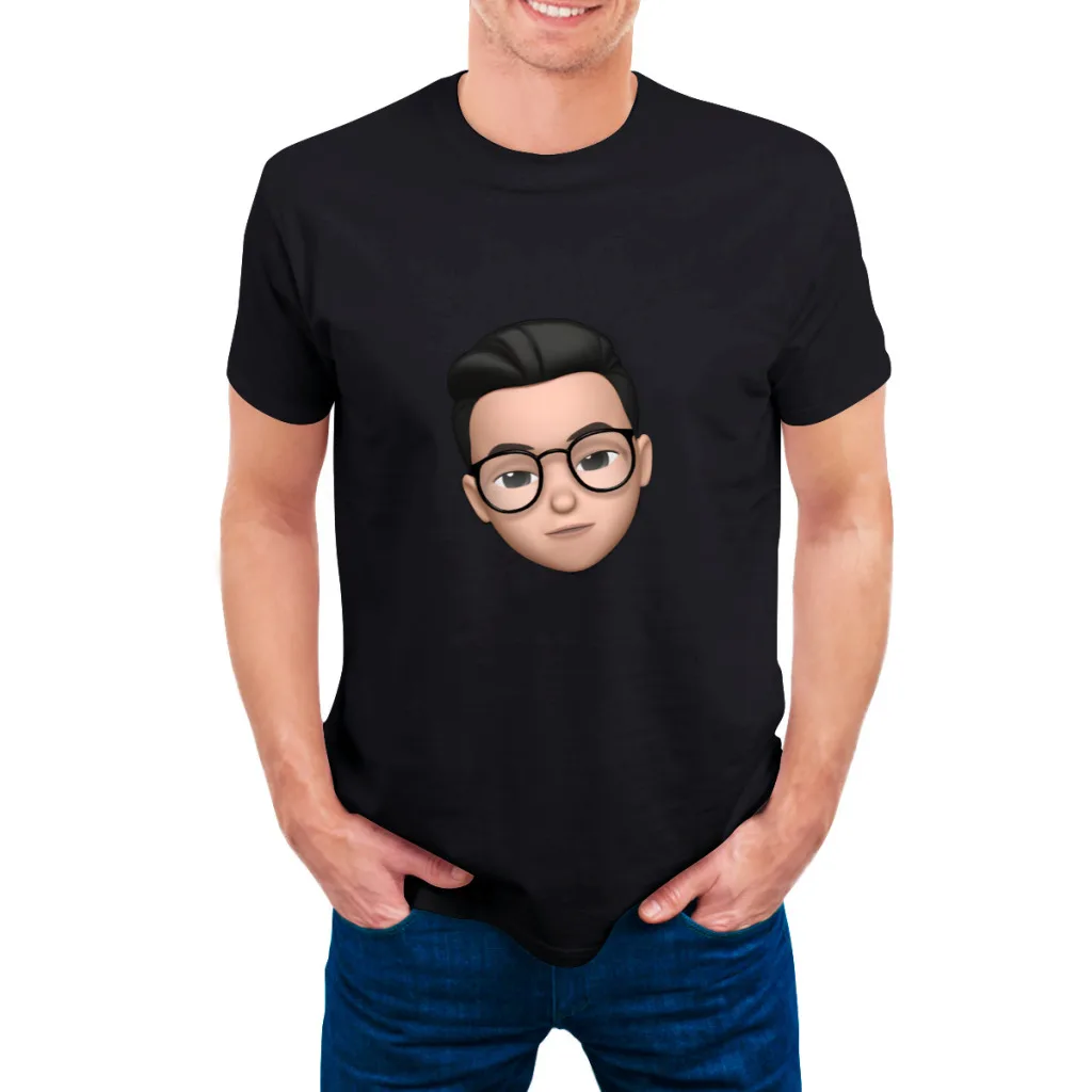 

minoji-officiel New Summer Round Neck Short Sleeved T-shirt for Men's Short Sleeved Top