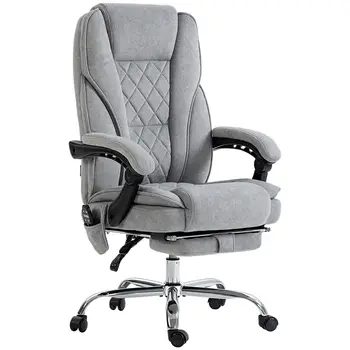 Heated Massage Office Chair – Reclining Computer Chair with Footrest 1