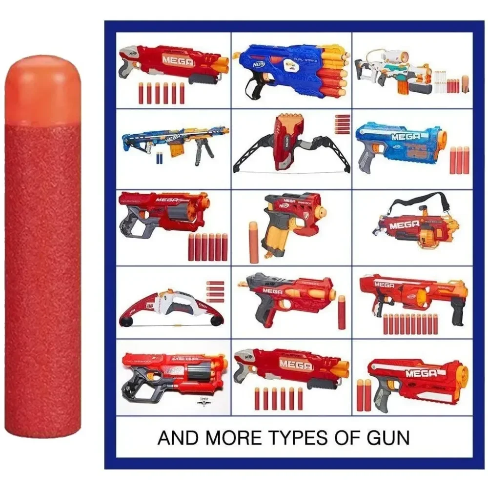 120-Pack Foam Blaster Refill Darts - 9.5cm Bullets