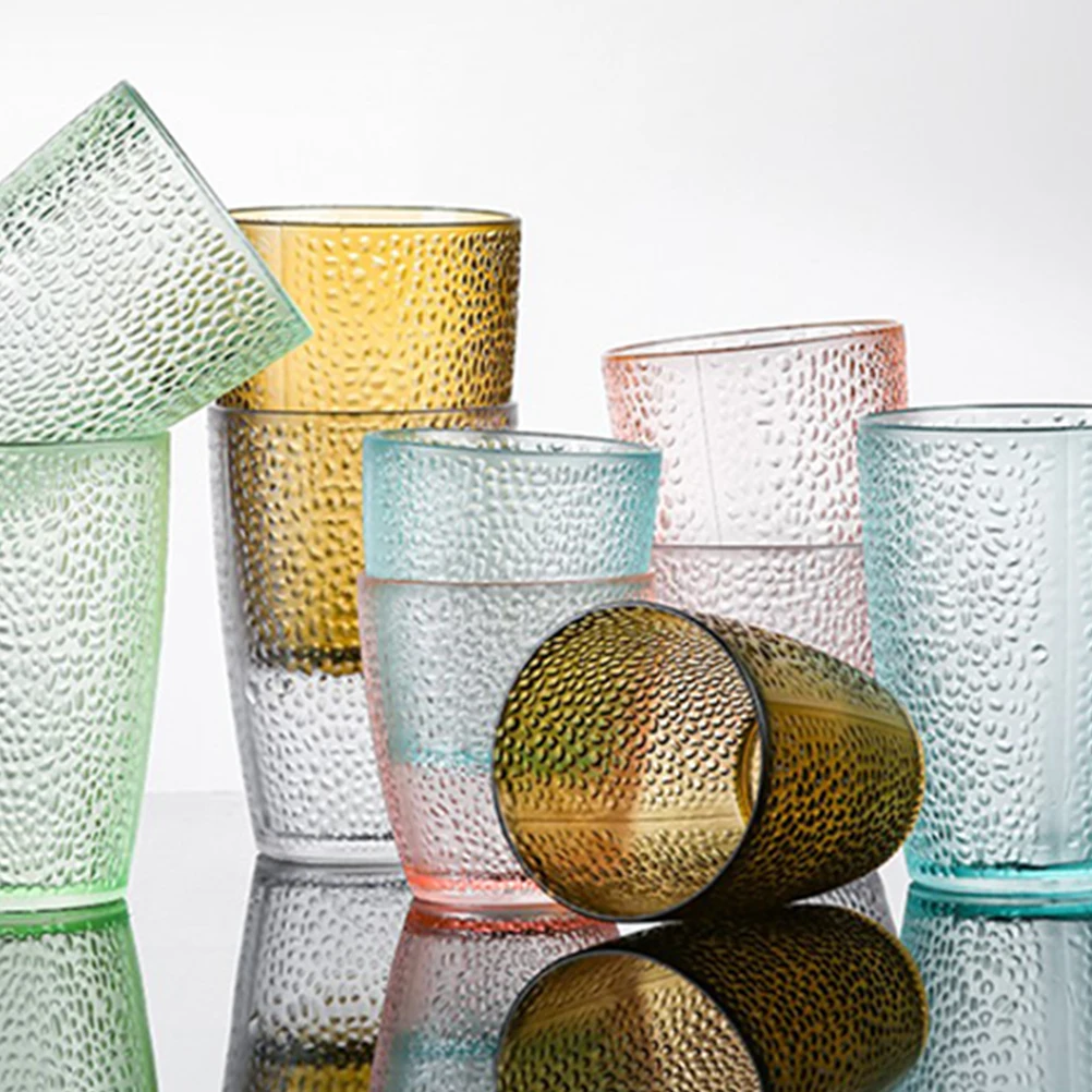 5Pcs Clear Acrylic Drinking Cups Stackable Beer Cup Cocktail Cups Water Tumbler double wall glass cup plastic shot glass