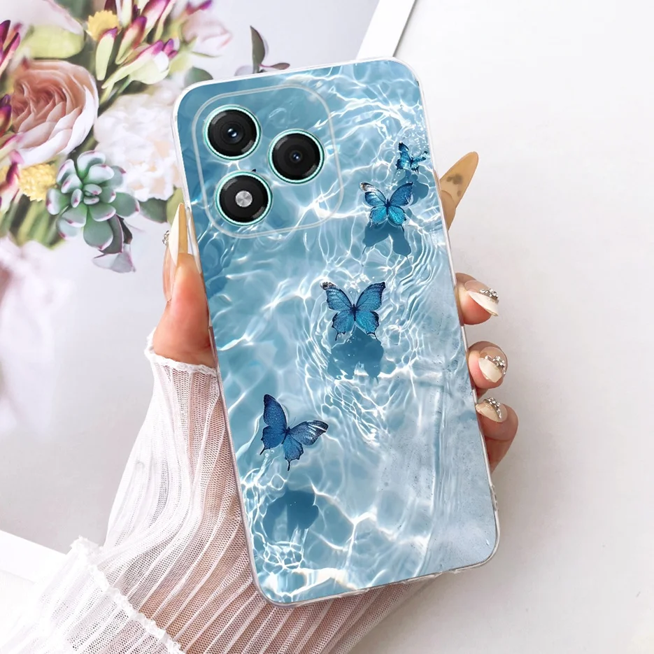 Stylish Clover Lotus Painted Soft Silicone Case