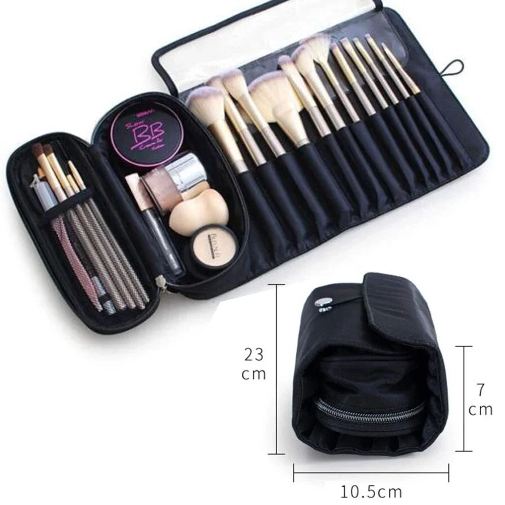 Professional Makeup  Womens Cosmetic Brush  Travel Organizer Makeup Brushes   Portable Black Beauty B Dressing table organizer 2
