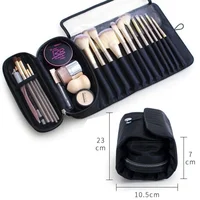 Professional Makeup  Womens Cosmetic Brush  Travel Organizer Makeup Brushes   Portable Black Beauty B Dressing table organizer 2