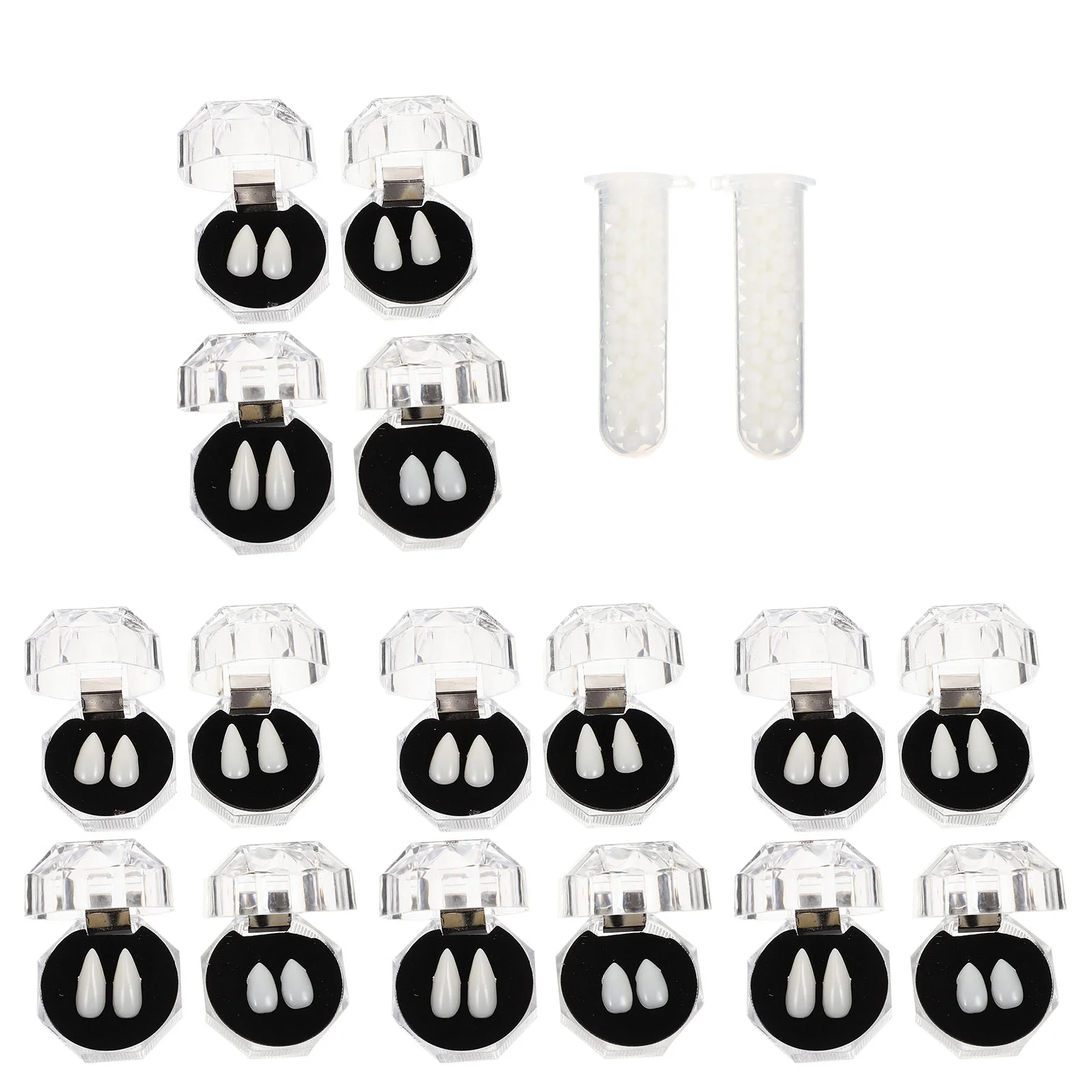 

Halloween Dentures Vampire Fangs Kit Ornament Teeth Fake for Cosplay Decorations