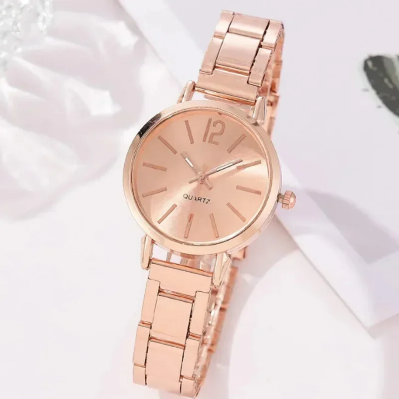 Luxury Watch for Women Simple Round Dial Stainless Fashion Gold Bracelet Quartz Wristwatch Students Ladies Watches Reloj Mujer - Image 5