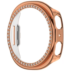 Elegant Diamond - Encrusted Hollow PC Watch Cover Case for 40MM (Rose Gold)