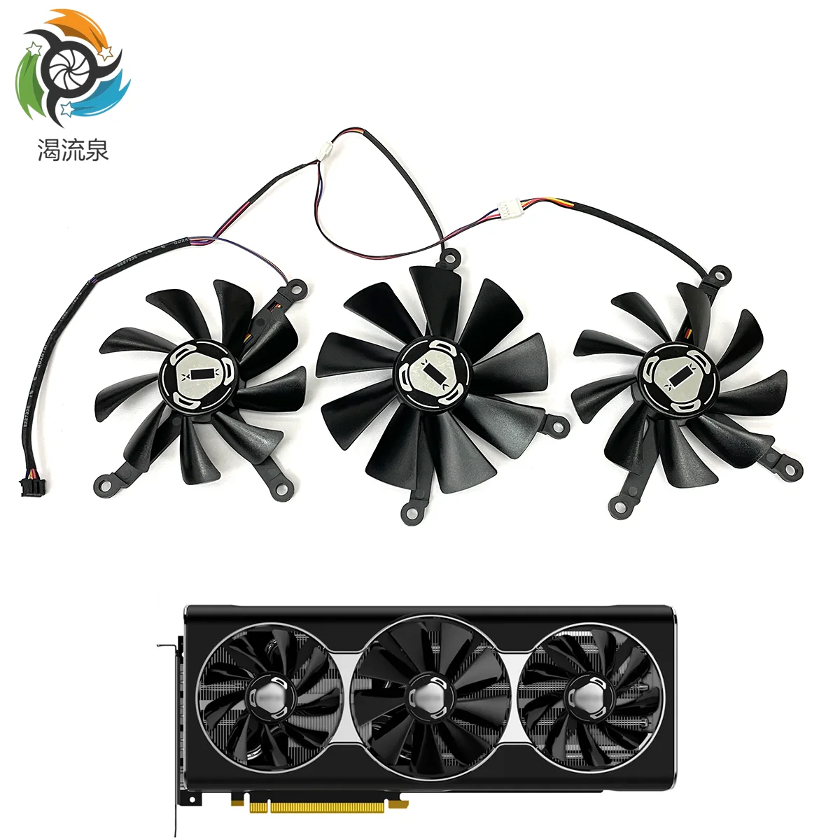 

New 95MM 85MM CF1010U12S CF9015H12S Video Card Cooling Fan For XFX Radeon RX 5700 XT 8GB THICC III Ultra Graphic Card Cooler Fan