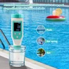 7 in 1 PH/Free Chlorine/ORP/EC/TDS/Salt/Temp pH Meter Swimming Pool Salinity Tester IP67 Waterproof for Aquarium Aquaculture Spa 4
