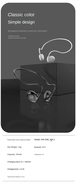 Xiaomi Bone Conduction Neckband Wireless Headphones Bluetooth Headphones Sports Over-Ear Stereo Earbuds with Microphone 5 Xiaomi Bone Conduction Neckband Wireless Headphones Bluetooth Headphones Sports Over-Ear Stereo Earbuds with Microphone 5