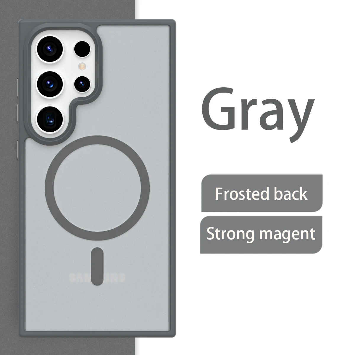 Galaxy S25 Ultra S21 S22 S23 S24 Plus için Lüks Cilt Hissiyatı Yarı Saydam Manyetik Kılıf, Magsafe Kablosuz Şarj Destekli Kılıf