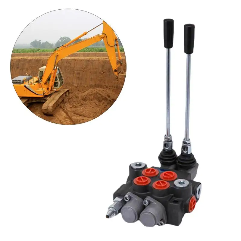 

Hydraulic Joystick Control High Performance Monoblock Hydraulic Directional Control 2 Spool P40 For Tractors Loaders Tanks