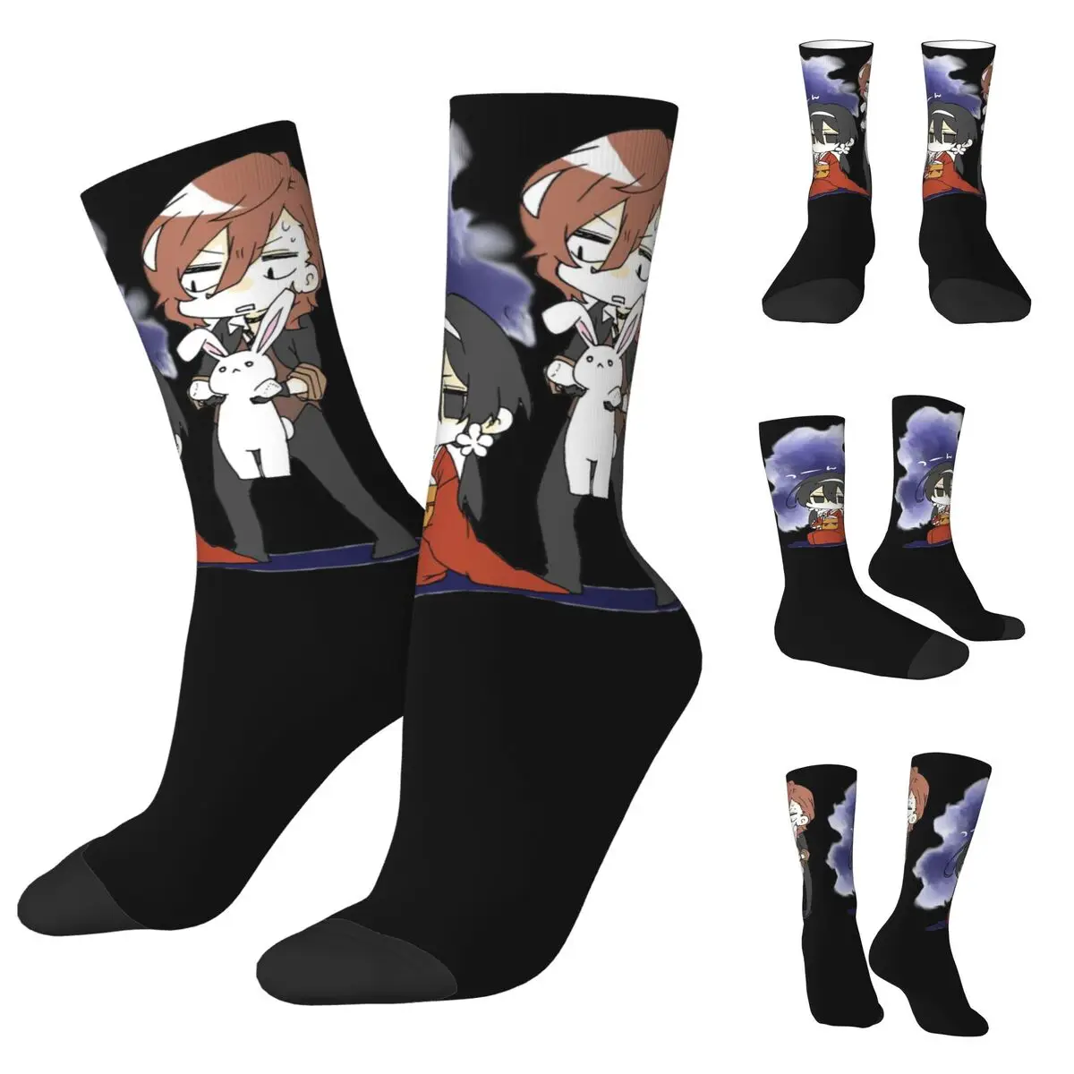 

Bungou Stray Dogs Chuuya Nakahara Men Women Socks Windproof Beautiful Suitable for all seasons Dressing Gifts