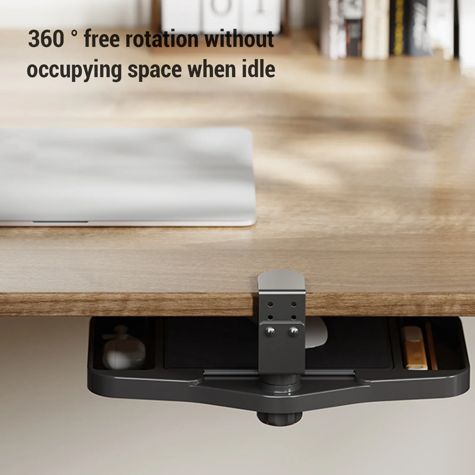 Clamp On Mouse Clamp On Mouse Adjustable Pad Device Holder Desk Rotating Tray Rest Extension Attachment