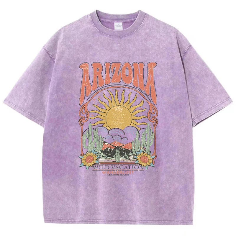 Women's Vintage Arizona Wildlife Graphic T-Shirt - Casual Loose Fit Cotton Tee