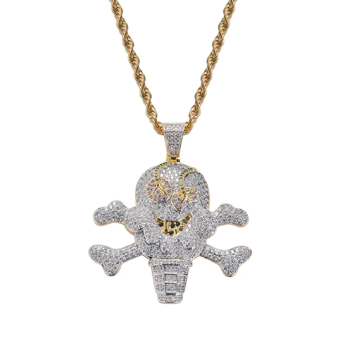 

Hip Hop Iced Out Pendant Cubic Zircon Necklace CN062